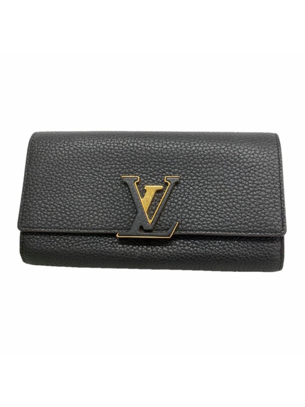 Louis Vuitton Wallet Taurillon Portefeuille Capucines Noir